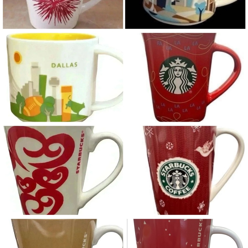 Bundle of 8 Starbucks Assorted Coffee Mugs NWOT